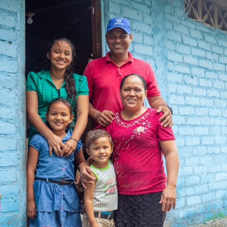 A Family from a Community that is Partnered with Amigos for Christ
